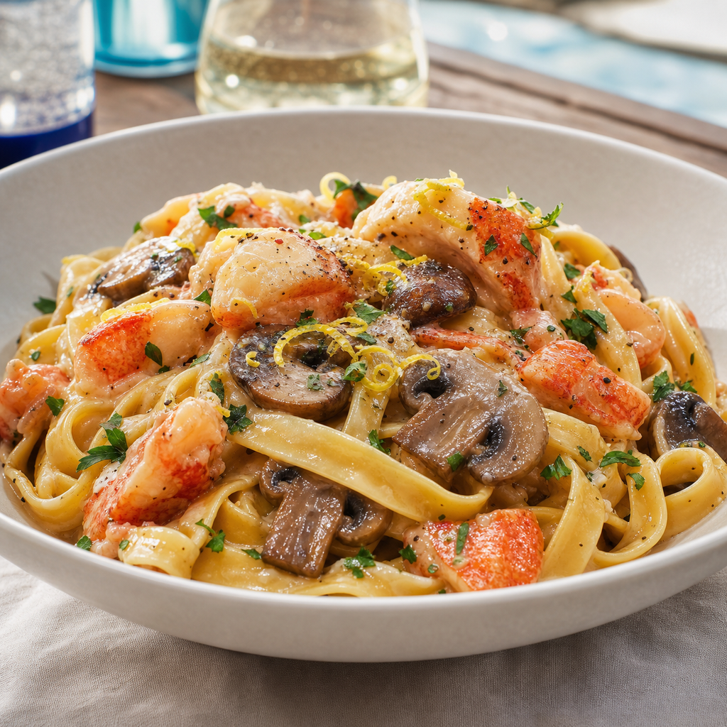 Lobster Mushroom Fettuccine