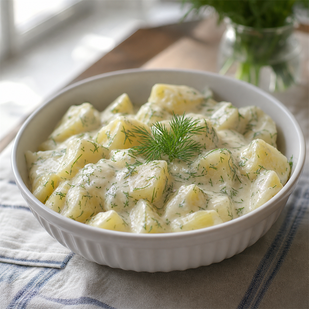 Swedish dill-stewed potatoes