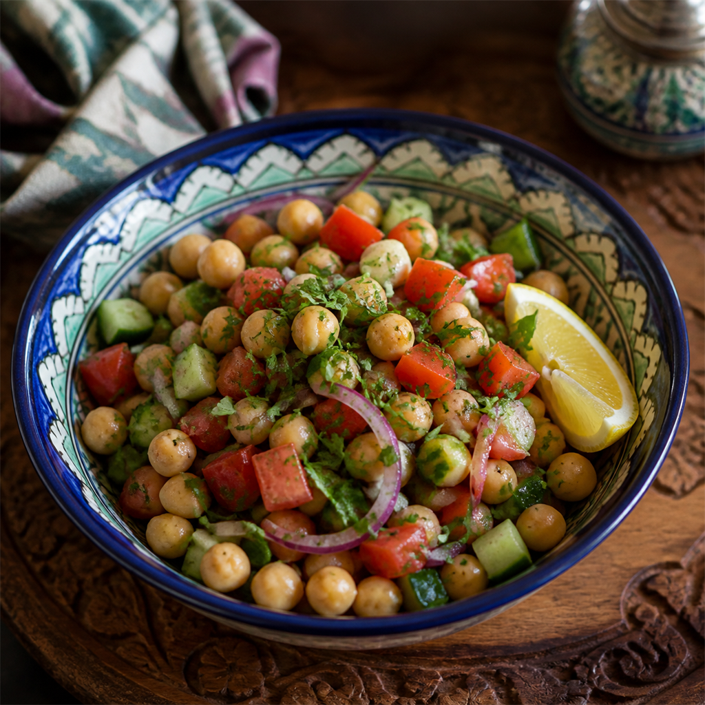 Uzbek-inspired Chickpea Herb Salad