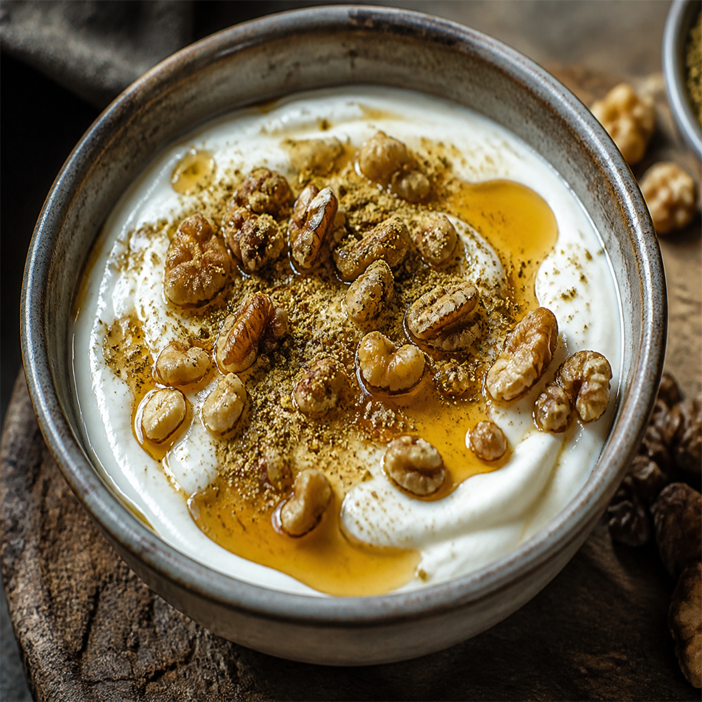Yemeni-inspired honey yogurt